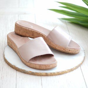 Easy Spirit Leather Pale Pink Slide Sandal, 8.5